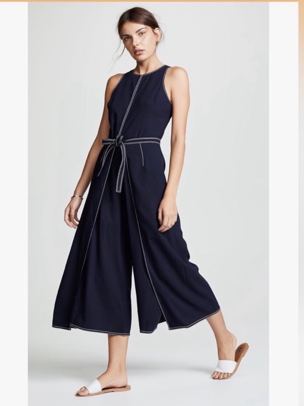 Joie Mairead Split-Leg Jumpsuit in Midnight